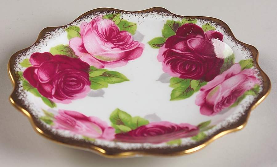 Old English Rose (Brushed Gold Trim) Coaster by Royal Albert-1