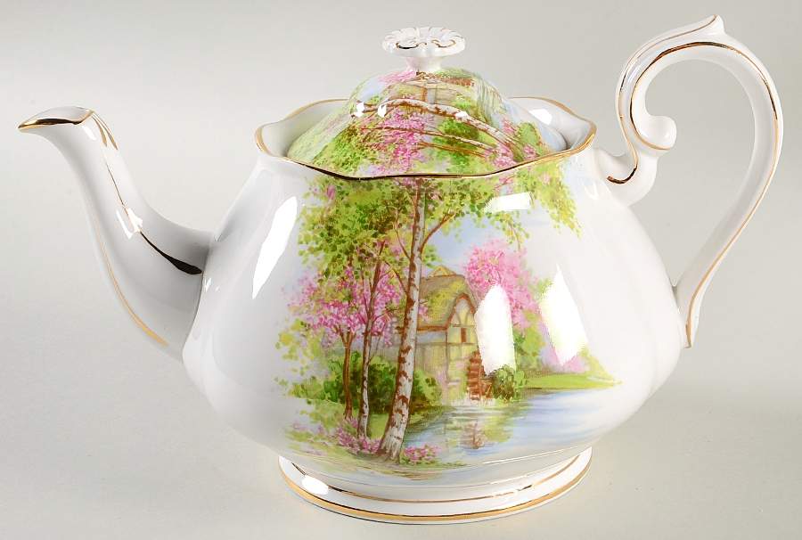 The Old Mill Teapot & Lid by Royal Albert-1