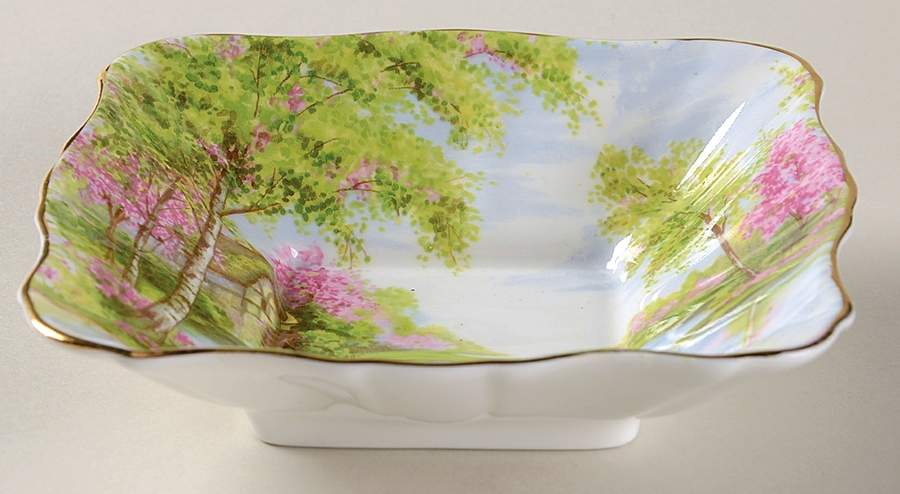 The Old Mill Small Square Sweet Meat Dish by Royal Albert-1