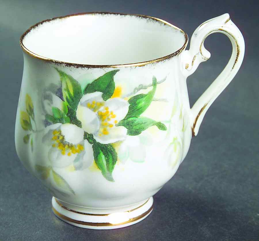 Orange Blossom (Gold Trim) Footed Demitasse Cup by Royal Albert-1