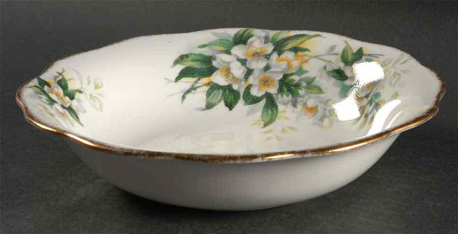 Orange Blossom (Gold Trim) 9" Round Vegetable Bowl by Royal Albert-1