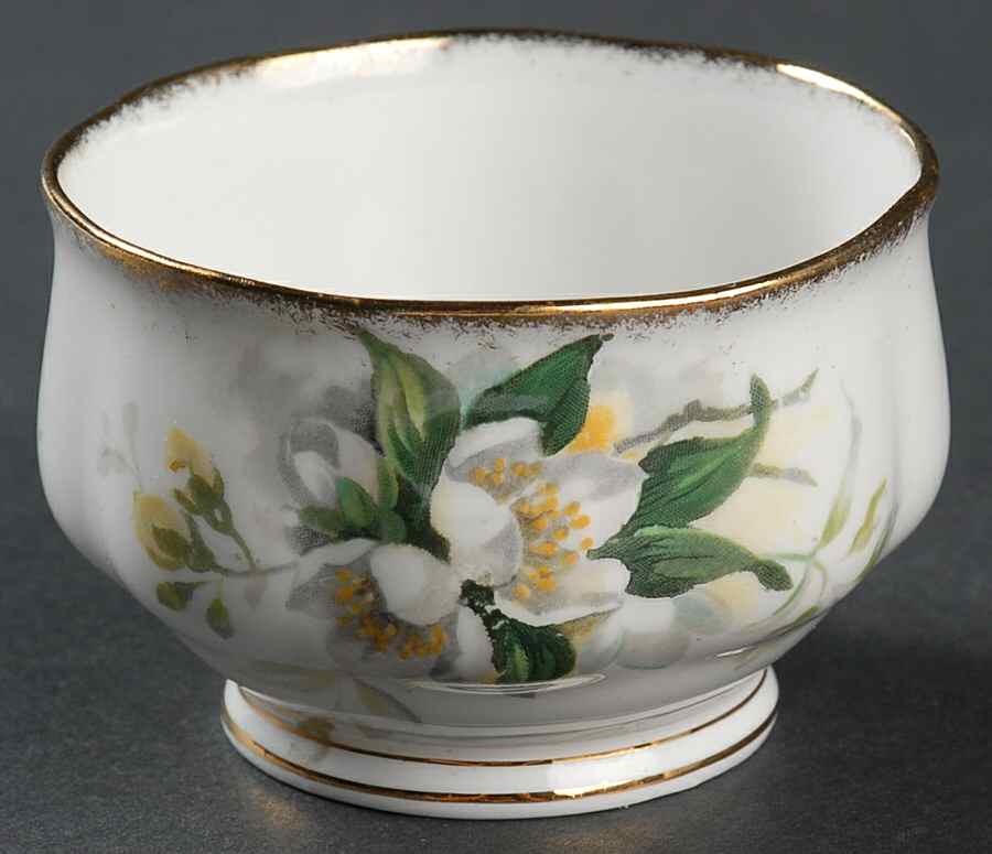 Orange Blossom (Gold Trim) Mini Open Sugar Bowl by Royal Albert-1