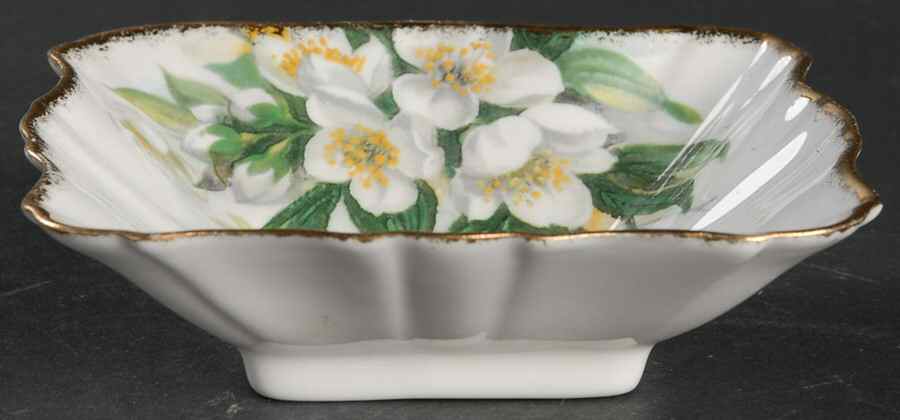 Orange Blossom (Gold Trim) Small Square Sweet Meat Dish by Royal Albert-1