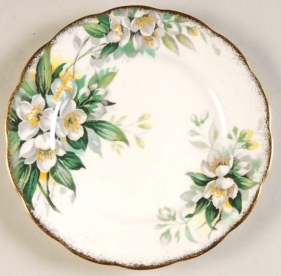 Orange Blossom (Gold Trim) Bread & Butter Plate by Royal Albert-1