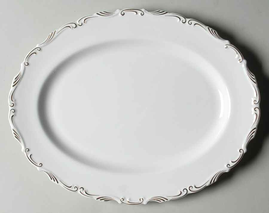 Orleans 13" Oval Serving Platter by Royal Albert-1