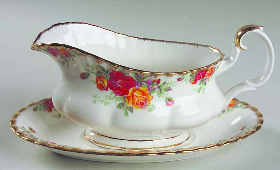 Pacific Rose Gravy Boat & Underplate by Royal Albert-1