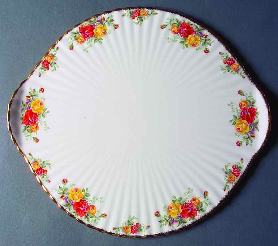 Pacific Rose Footed Cake Plate by Royal Albert-1