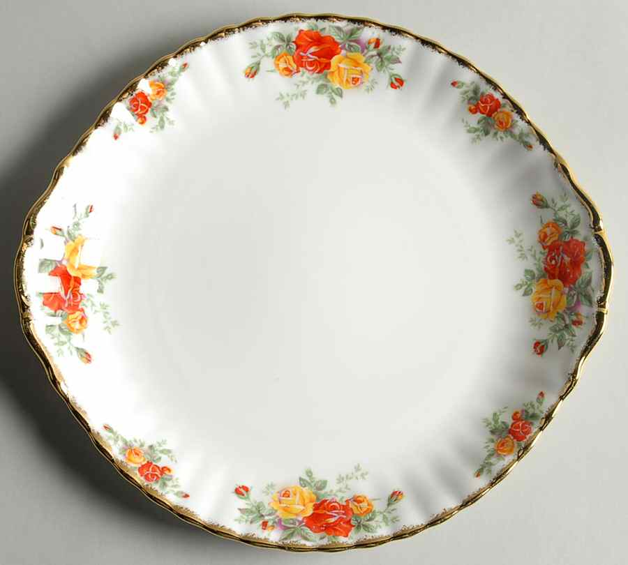 Pacific Rose Handled Cake Plate by Royal Albert-1