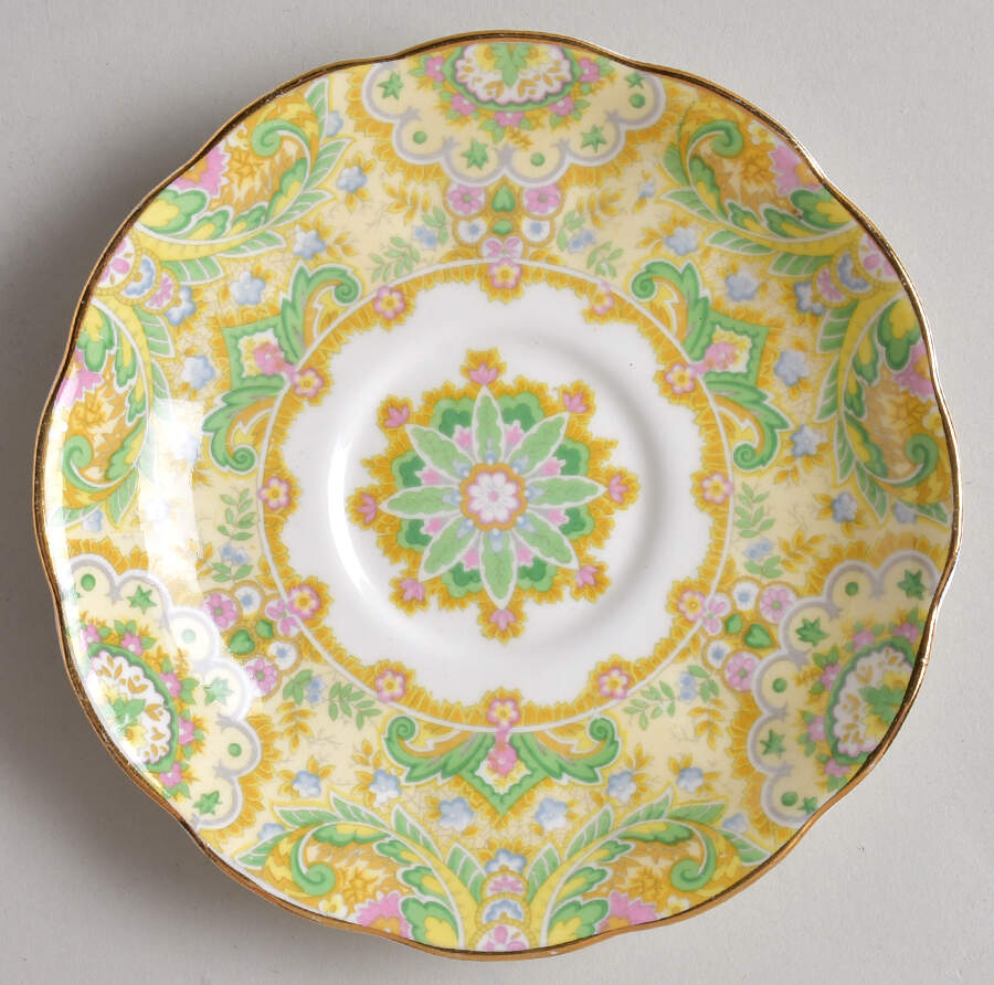 Paisley Shawl Saucer for Footed Cup by Royal Albert-1