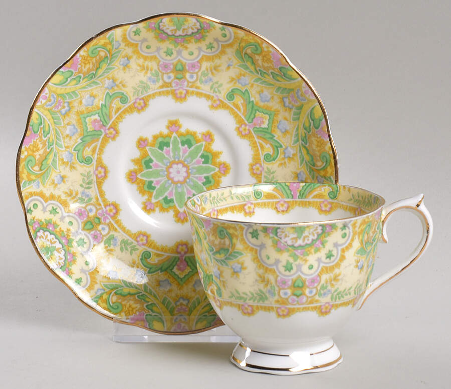 Paisley Shawl Footed Cup & Saucer Set by Royal Albert-1