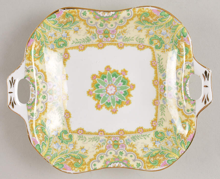 Paisley Shawl Handled Cake Plate by Royal Albert-1