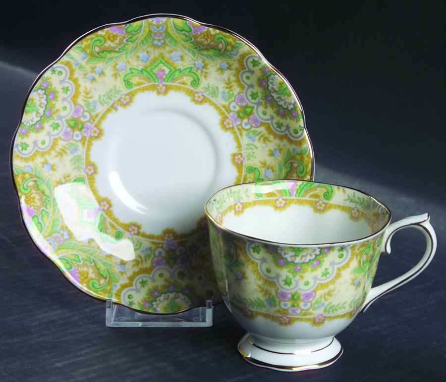 Paisley Shawl Footed Cup & Saucer Set by Royal Albert-1
