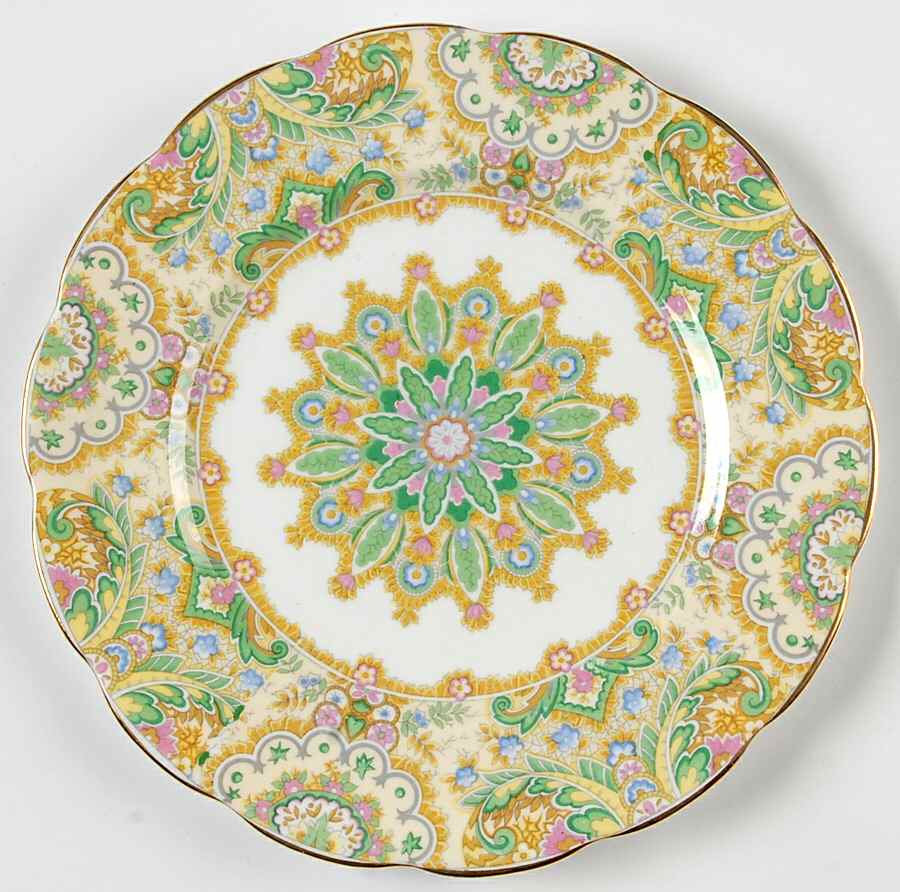 Paisley Shawl Dessert/Pie Plate by Royal Albert-1