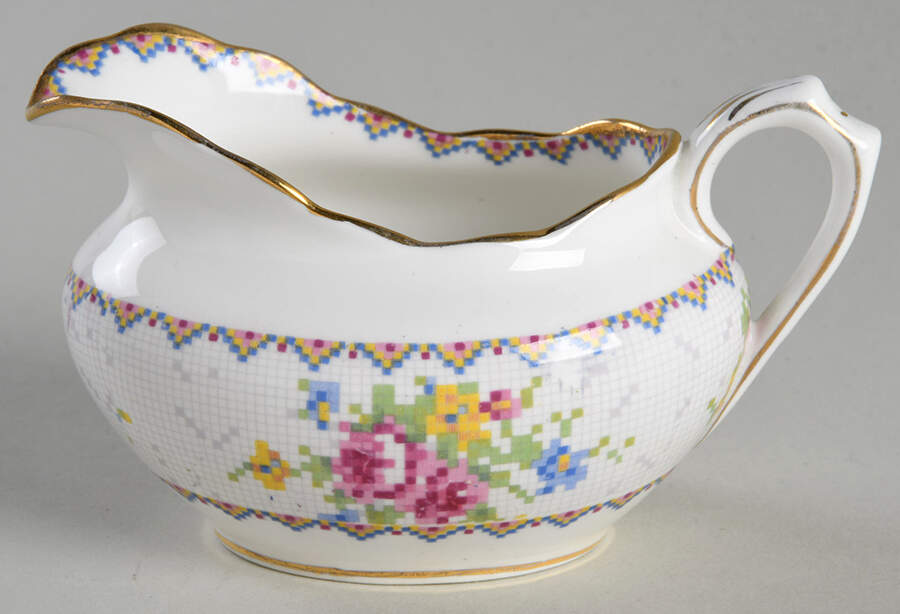 Petit Point Oval Mini Creamer by Royal Albert-1
