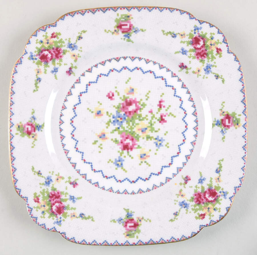 Petit Point Salad Plate by Royal Albert-1