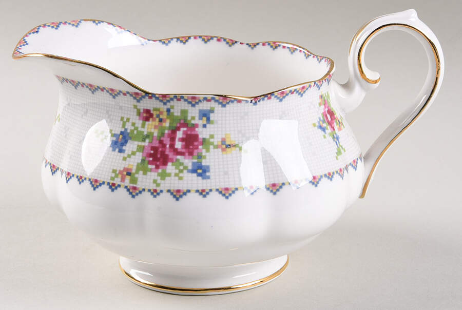Petit Point Round Gravy Boat by Royal Albert-1