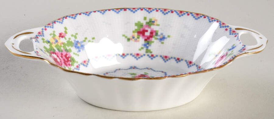 Petit Point 5" Oval Sweet Meat Dish by Royal Albert-1