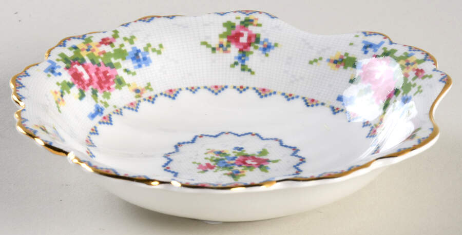 Petit Point Shell Shaped Dish by Royal Albert-1