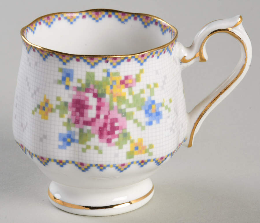 Petit Point Saucer for Footed Demitasse Cup by Royal Albert-1