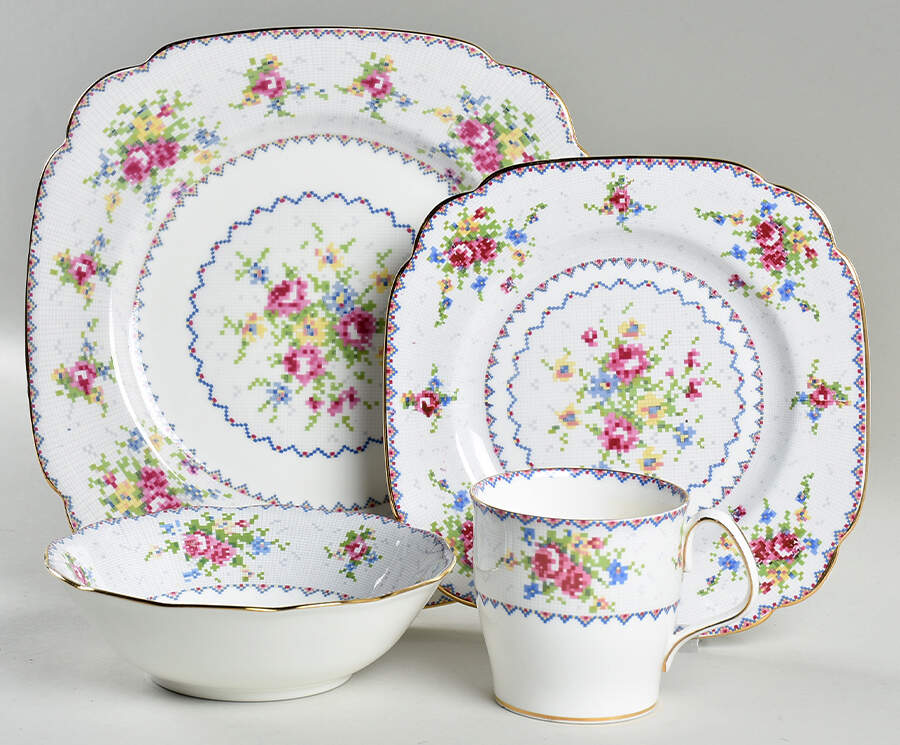 Petit Point 32  Piece Estate Set by Royal Albert-1