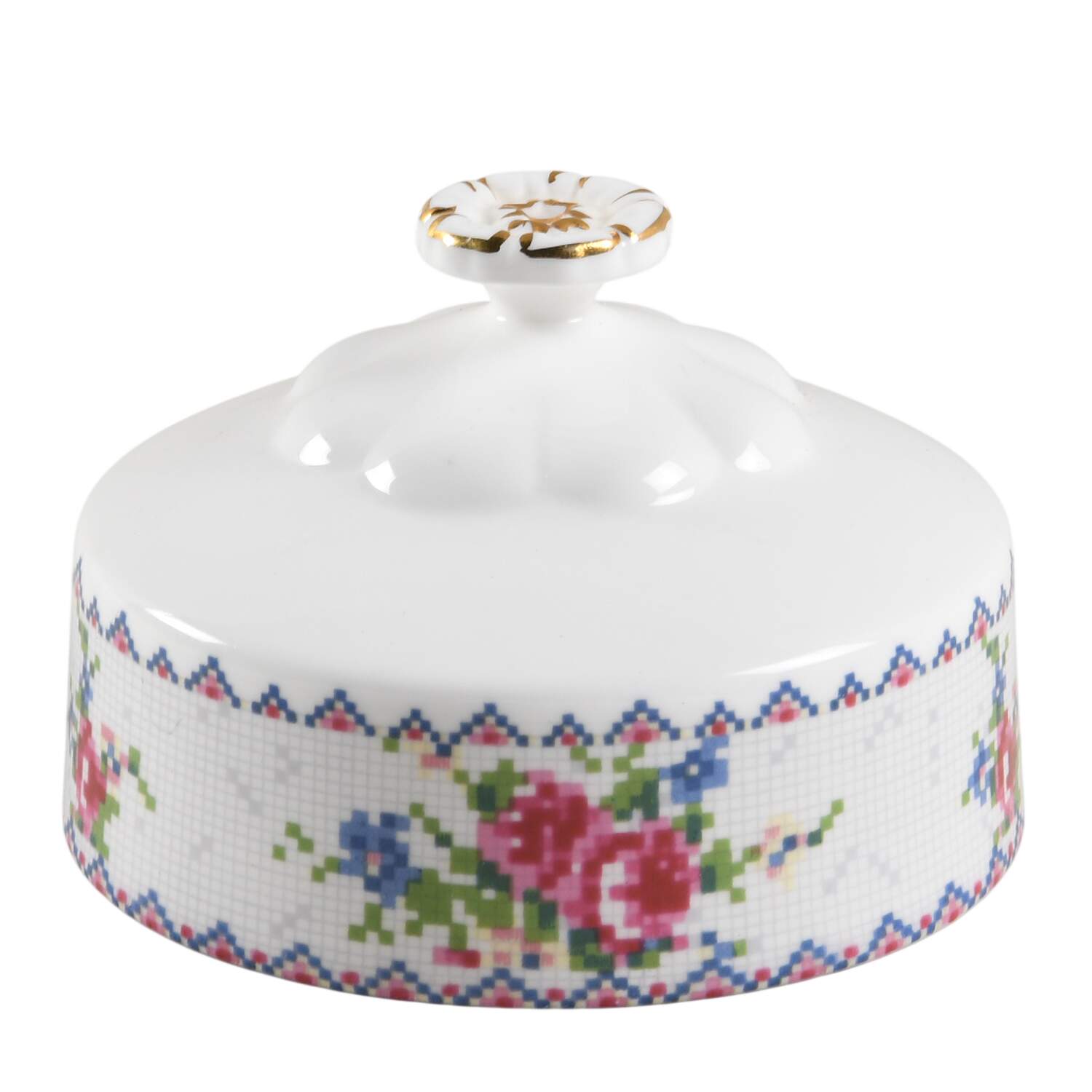 Petit Point Lid for Round Butter by Royal Albert-1