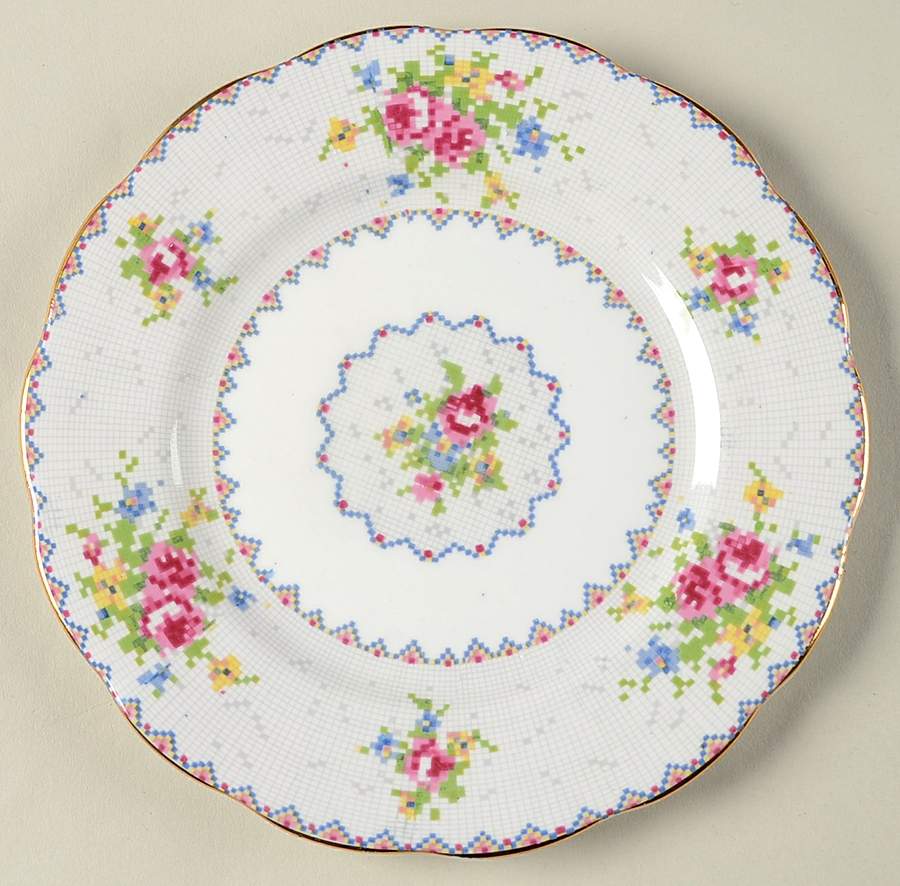 Petit Point Bread & Butter Plate by Royal Albert-1