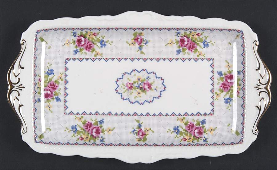 Petit Point Large Sandwich Tray by Royal Albert-1