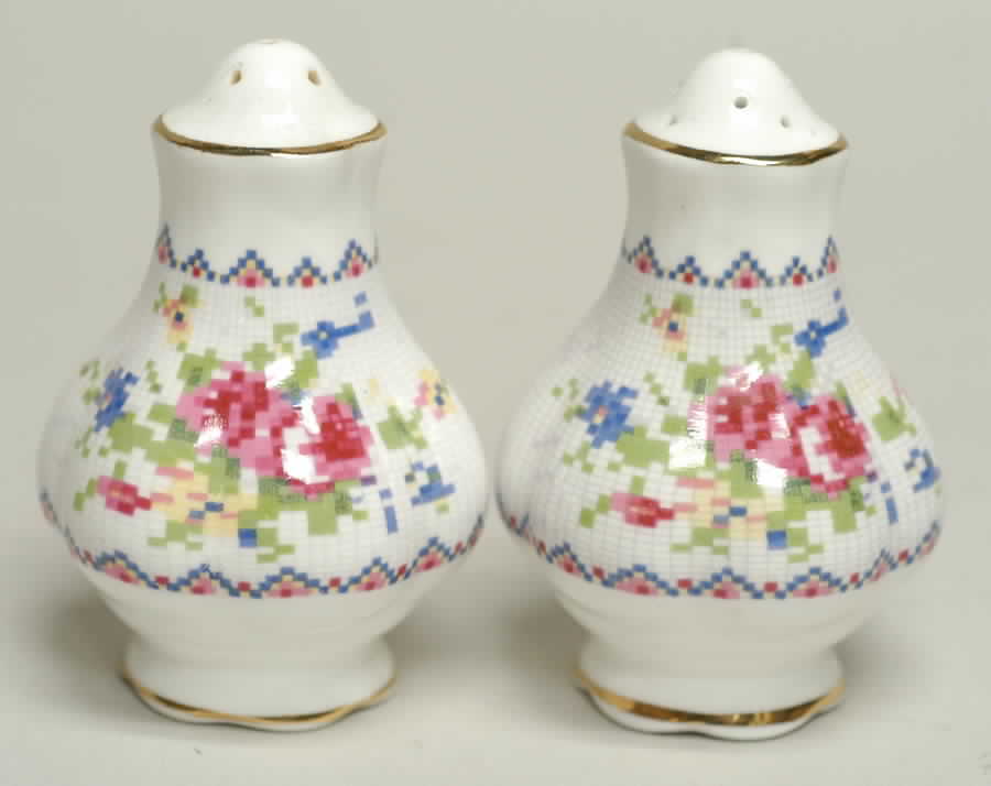 Petit Point Salt & Pepper Set by Royal Albert-1