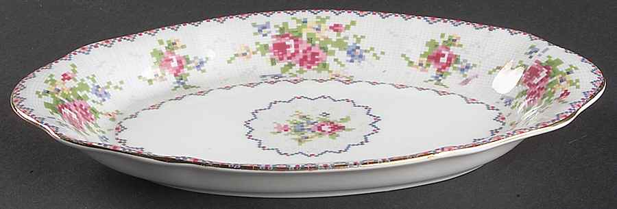 Petit Point Tray for Mini Creamer & Open Sugar by Royal Albert-1