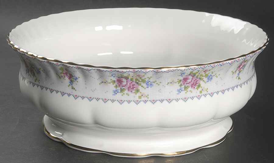 Petit Point 10" Large Salad Serving Bowl by Royal Albert-1