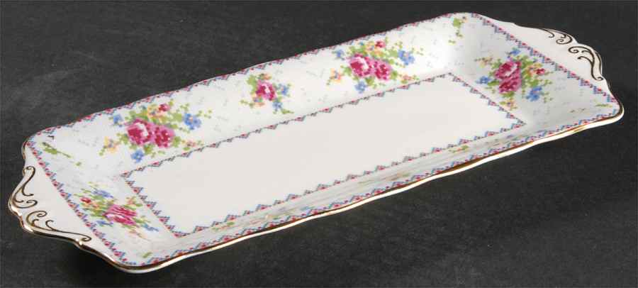 Petit Point Large Sandwich Tray by Royal Albert-1