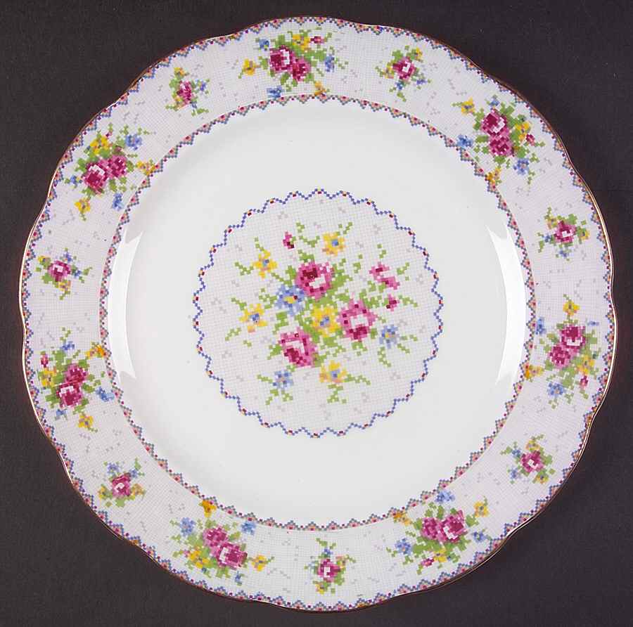 Petit Point Dinner Plate by Royal Albert-1