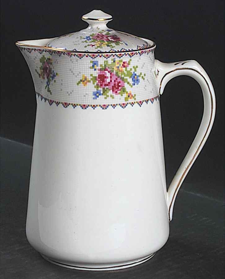 Petit Point Small Hot Water Jug & Lid by Royal Albert-1