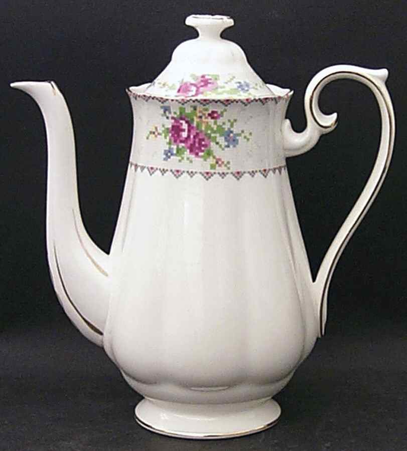 Petit Point Mini Coffee Pot & Lid by Royal Albert-1