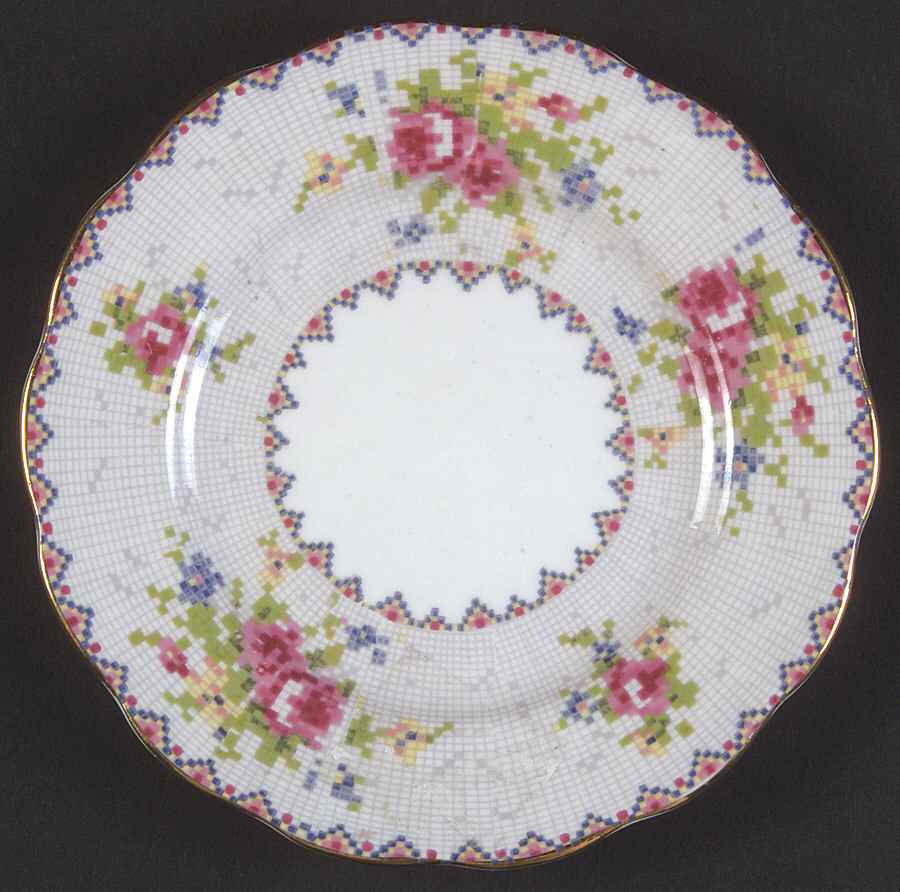 Petit Point Small Bread & Butter Plate by Royal Albert-1
