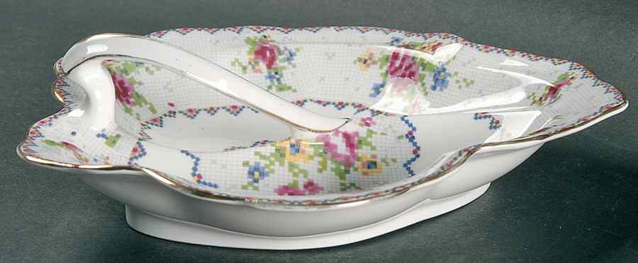Petit Point 2-Part Relish by Royal Albert-1