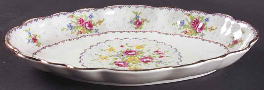 Petit Point Jubilee Platter by Royal Albert-1