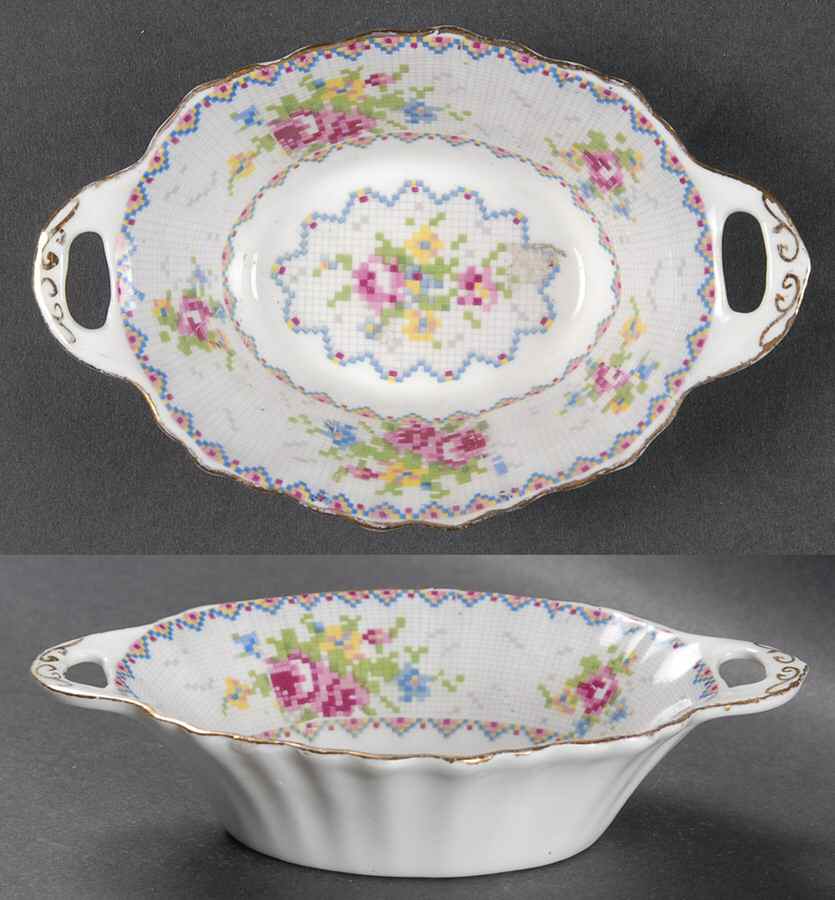 Petit Point 5" Oval Sweet Meat Dish by Royal Albert-1