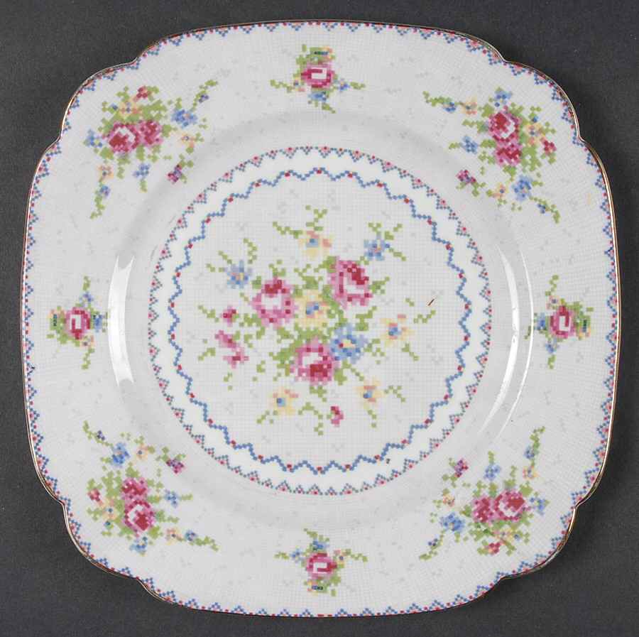 Petit Point Salad Plate by Royal Albert-1