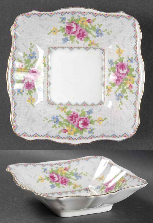 Petit Point 4" Square Sweet Meat by Royal Albert-1