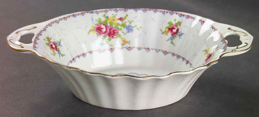 Petit Point 8" Oval Sweet Meat Dish by Royal Albert-1