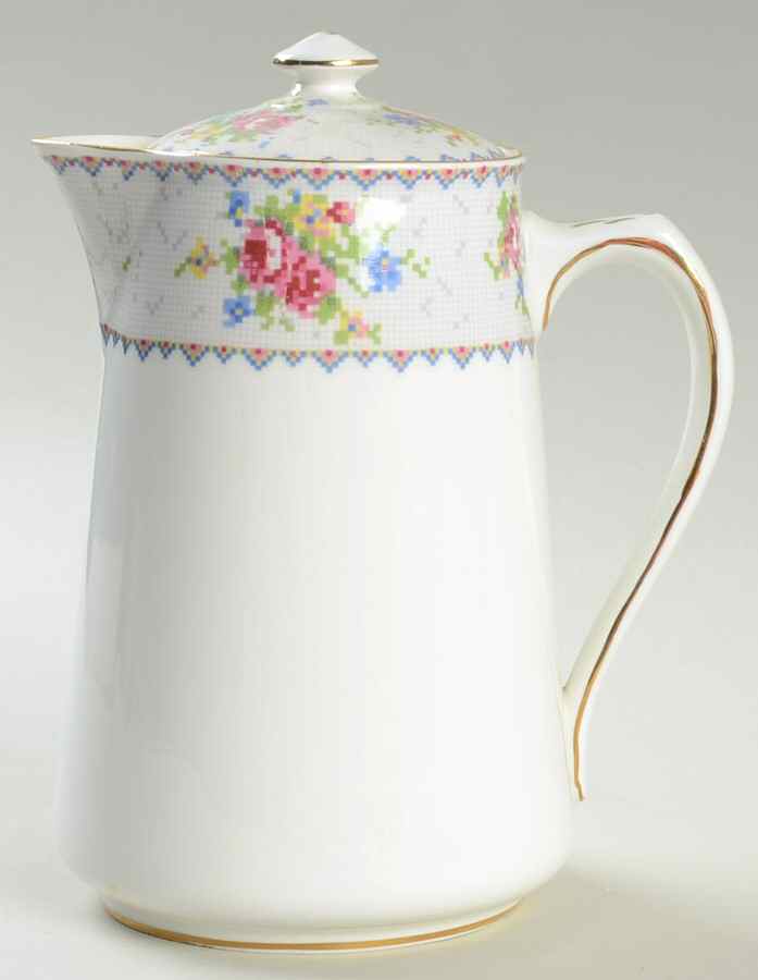 Petit Point Hot Water Jug & Lid by Royal Albert-1