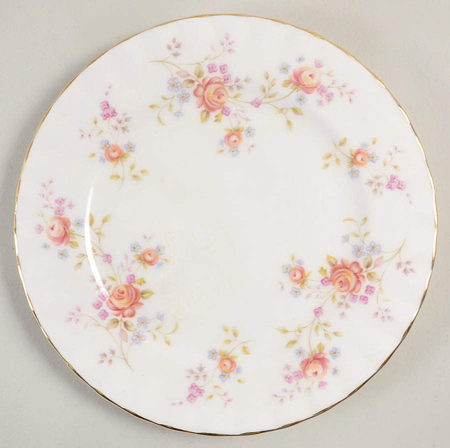 Peach Rose Bread & Butter Plate by Royal Albert-1