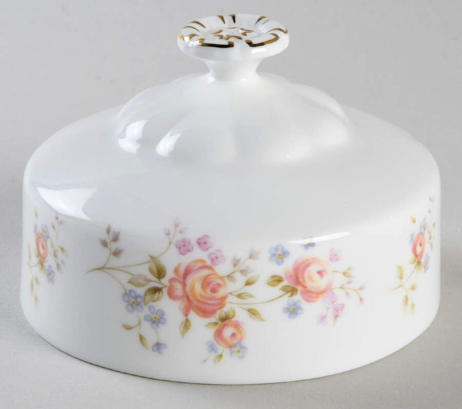 Peach Rose Lid for Round Butter by Royal Albert-1