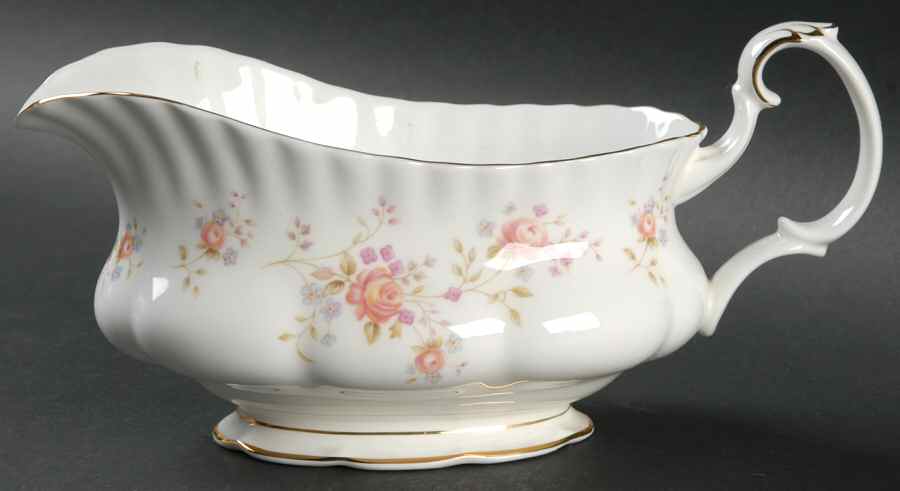 Peach Rose Gravy Boat by Royal Albert-1