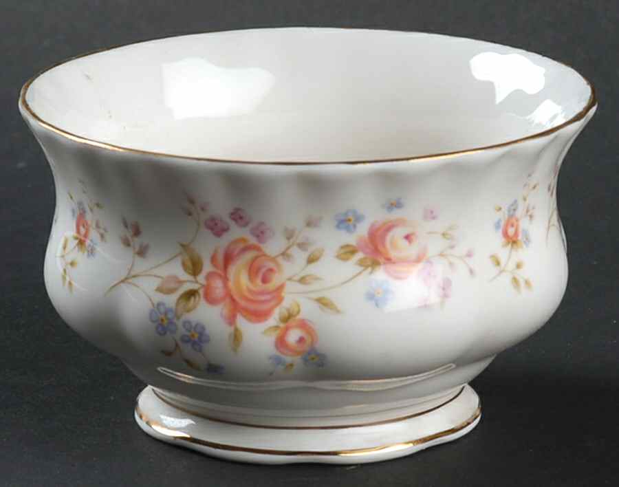 Peach Rose Open Sugar Bowl by Royal Albert-1