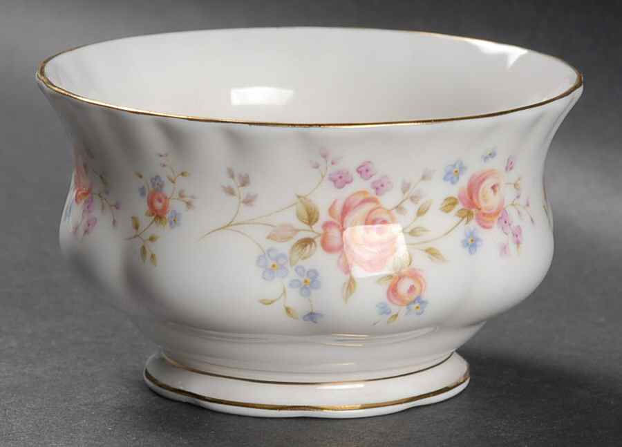 Peach Rose Mini Open Sugar Bowl by Royal Albert-1