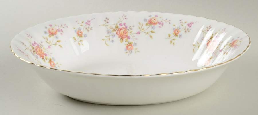 Peach Rose 9" Oval Vegetable Bowl by Royal Albert-1