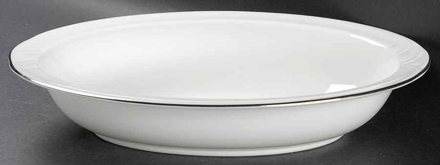 Platino 10" Oval Vegetable Bowl by Royal Albert-1