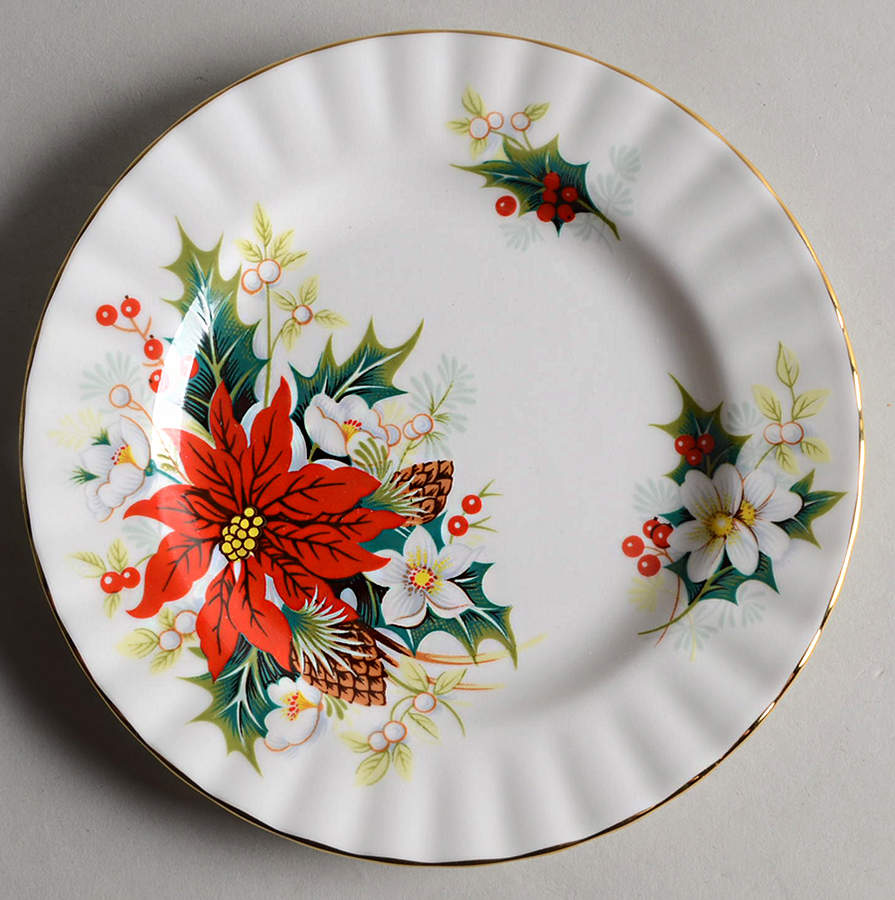 Poinsettia Bread & Butter Plate by Royal Albert-1